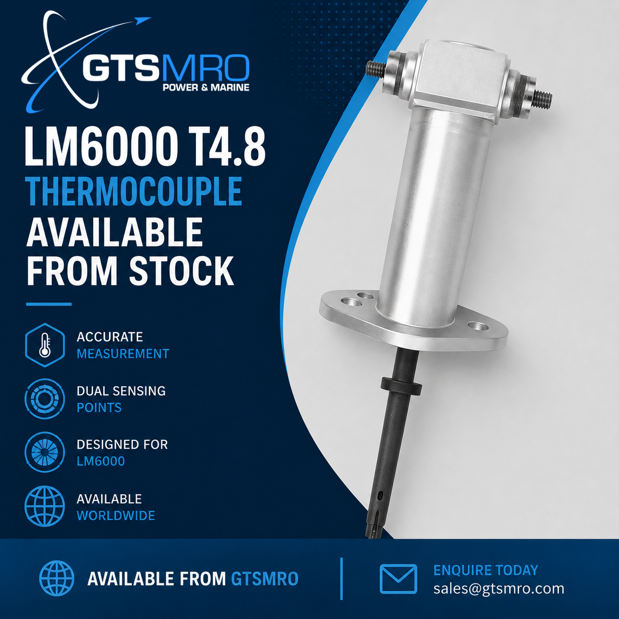 LM6000 T4.8 Thermocouple Available from Stock